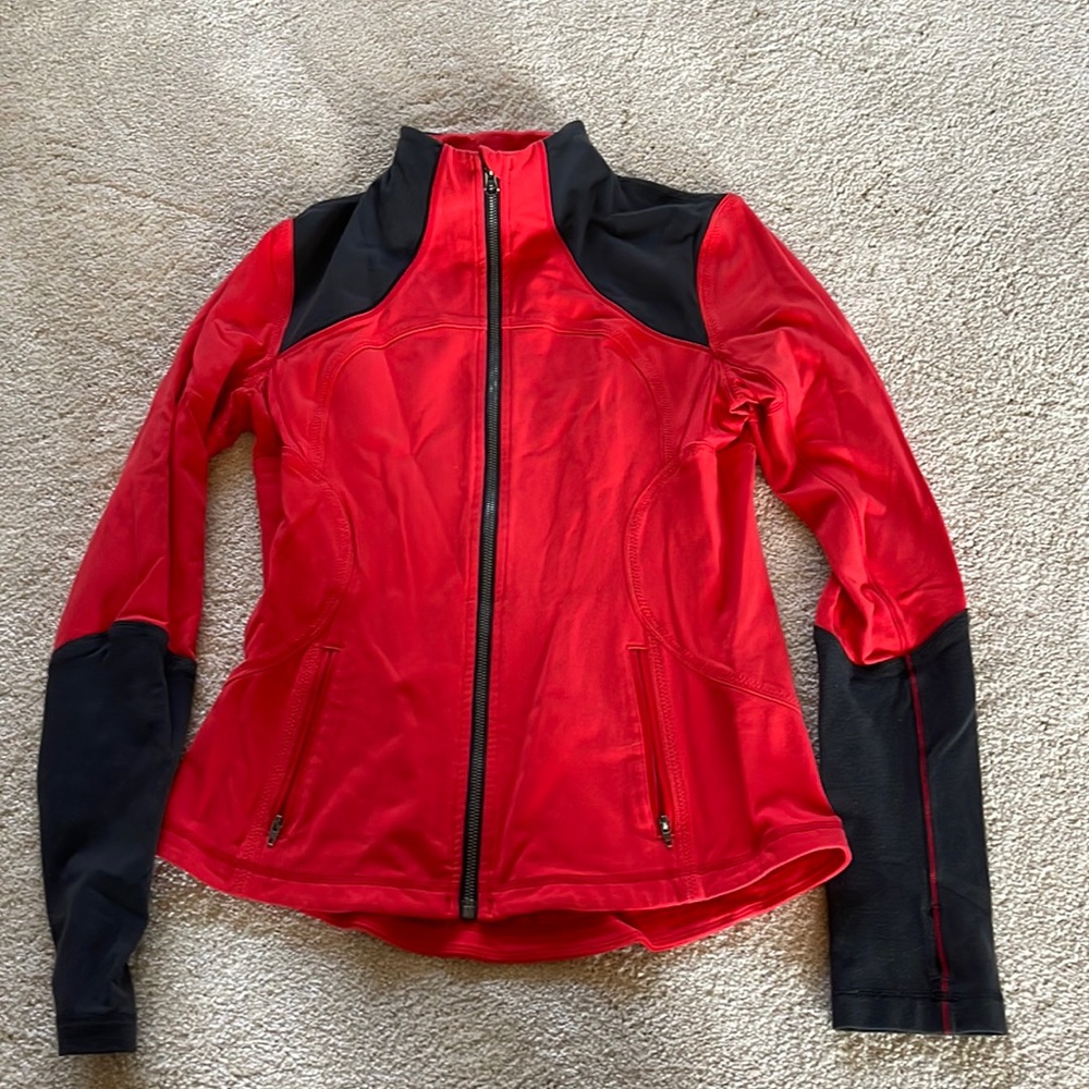 Lululemon gray-red/orange full zip jacket